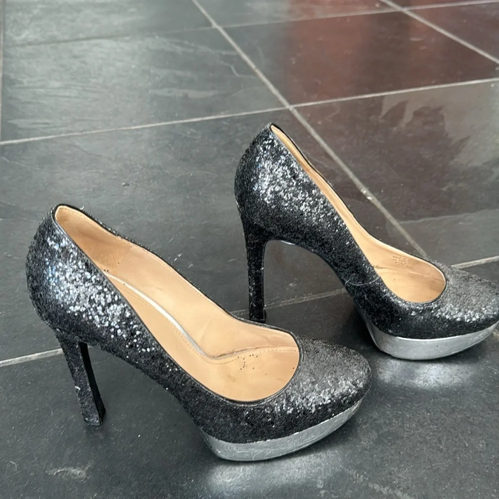 Joan and David platform heel sparkly shoes - Picture 1 of 5
